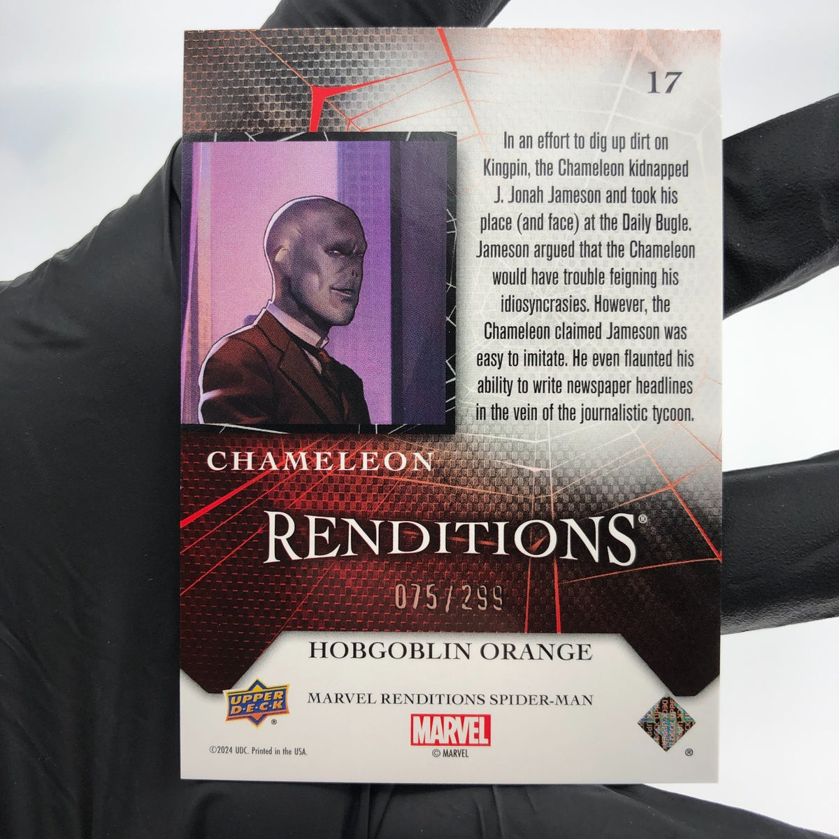 Marvel Card Chameleon 17 Orange  /299 Fleer Upper Deck Renditions [NM]