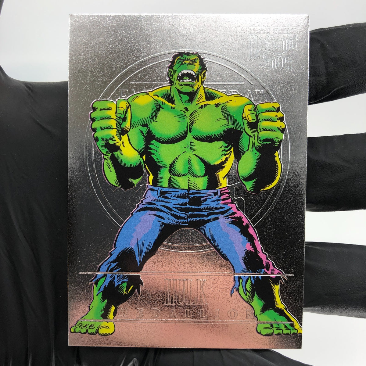 Marvel Card Hulk M-20 Medallion Fleer Upper Deck Midnight Sons Ultra [NM]
