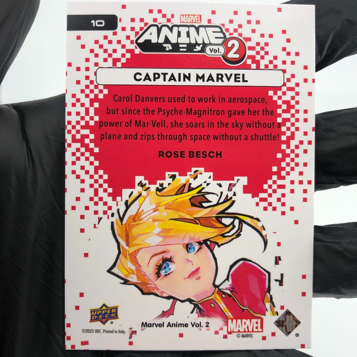 Marvel Card Captain Marvel 10 Anime Vol.02 Holo Upper Deck Fleer [NM]