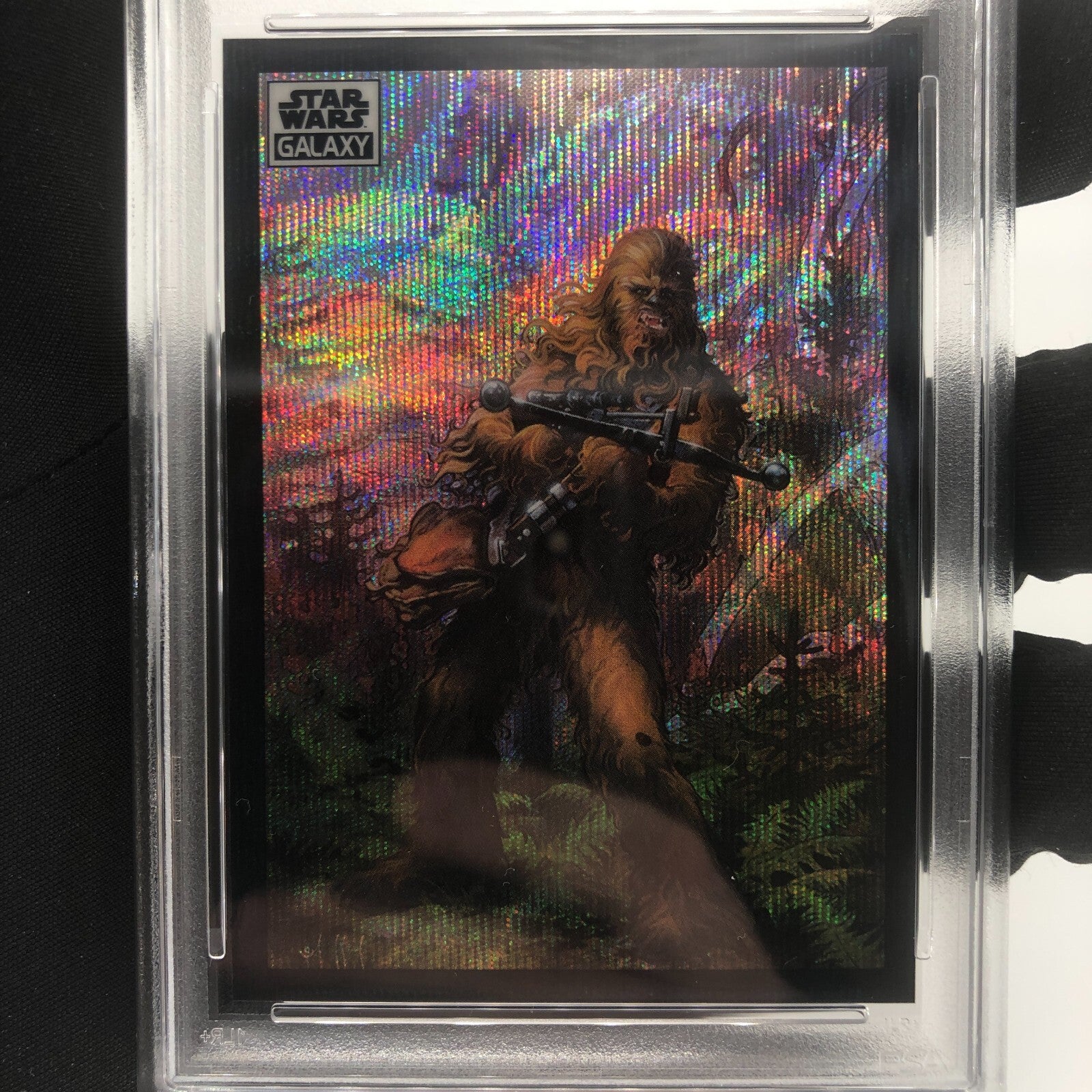 PSA 8 Star Wars Galaxy 2022 Wookiee 48 Wave Refractor /99 Topps Chrome [8]