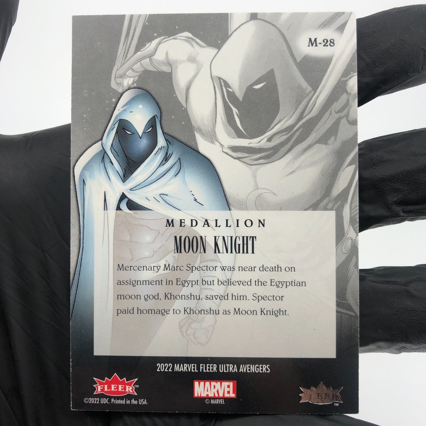 Marvel Card Moon Knight M-28 Fleer Upper Deck Ultra Avengers 2022 [NM.]