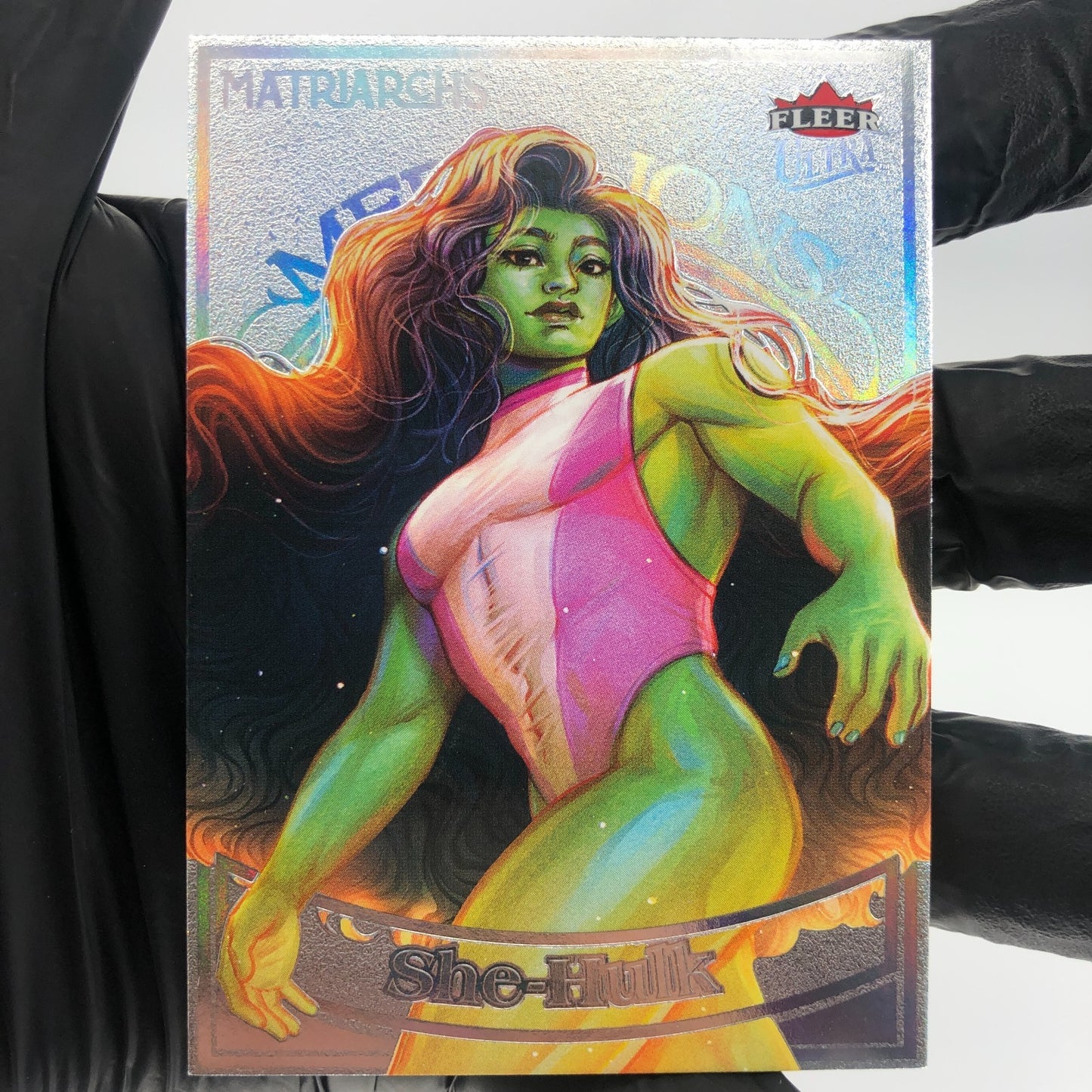 Marvel Card She Hulk M-5 Platinum /100 Matriarchs 2024 Fleer Upper Deck [NM]