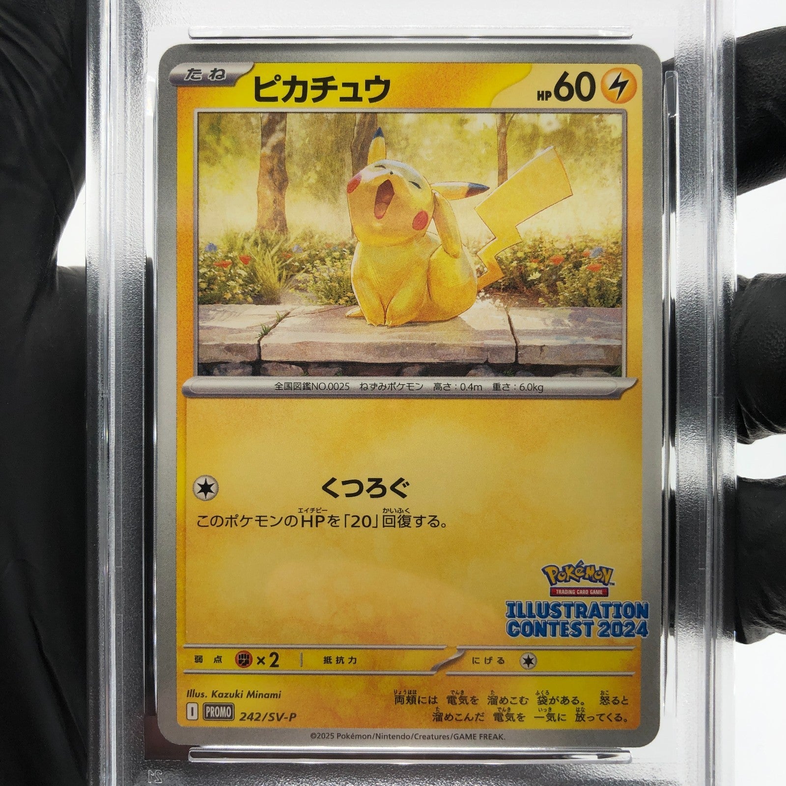 PSA 9 Pokemon Card Pikachu 242/SV-P Illustration Promo Japanese Karte [9] 2