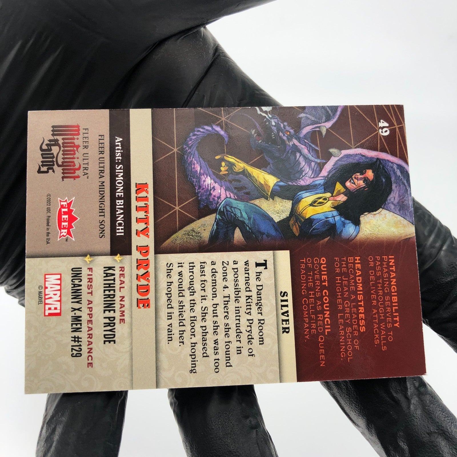 Marvel Card Kitty Pride 49 Silver  Midnight Sons 2022 Fleer Upper Deck [NM]