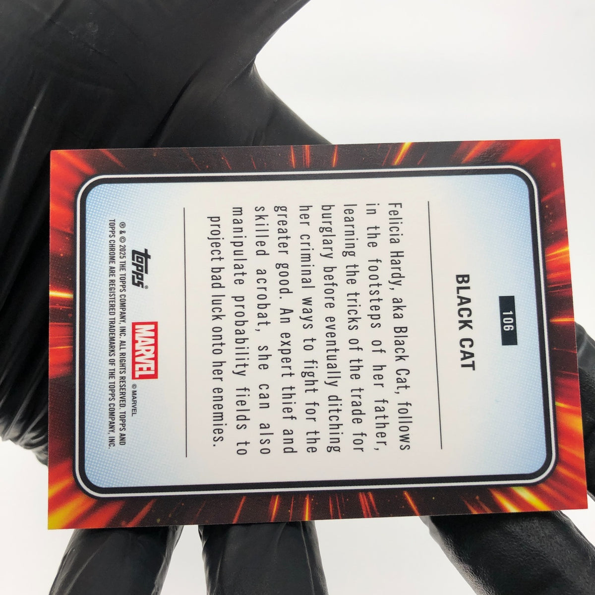 Marvel Card Black Cat 106 Yellow Lava Refractor Topps Chrome 2025 [NM] 2