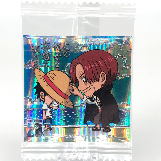One Piece Luffy Shanks SW9-S2 SEC 25th Anniversary Holo Wafer  Japanese [Sealed]