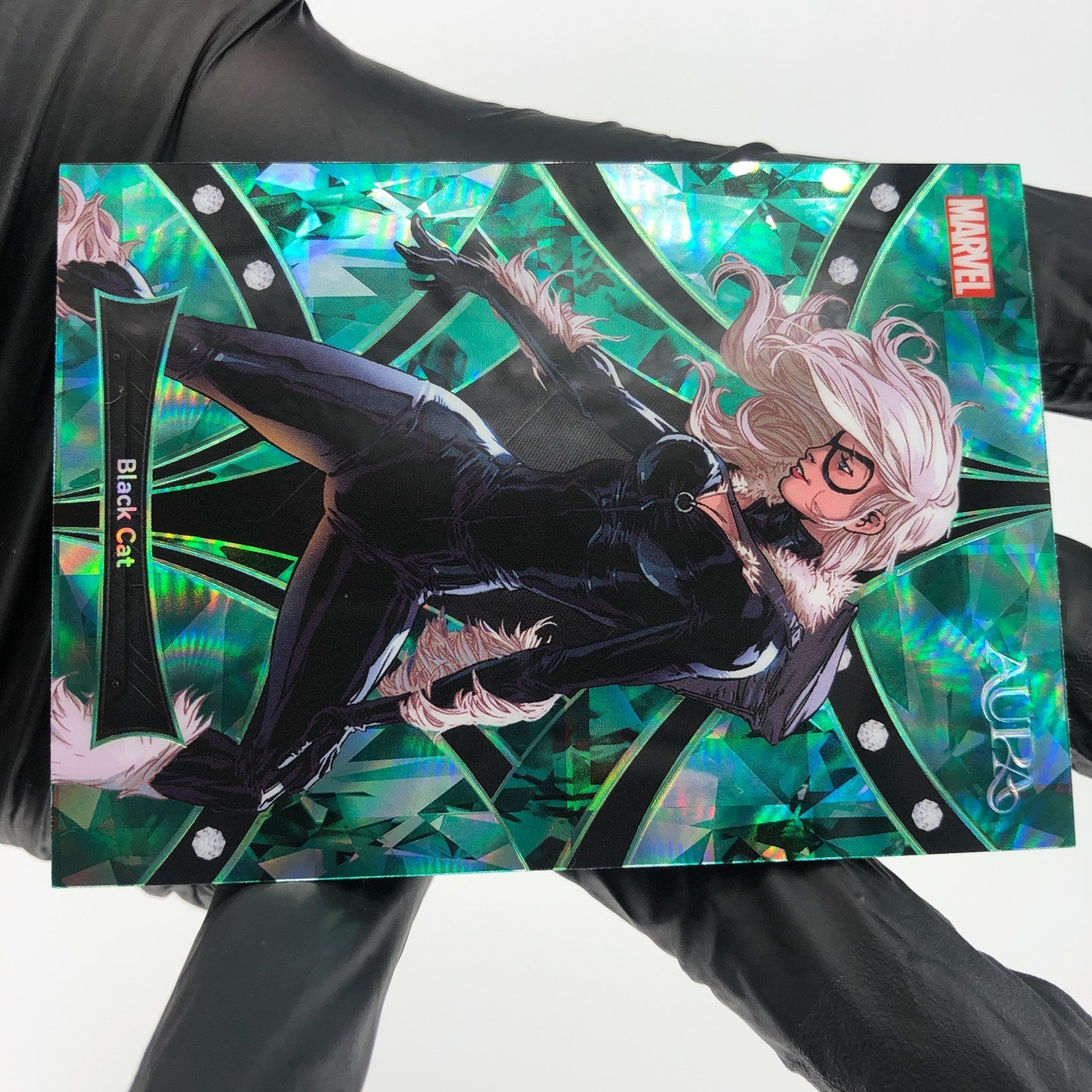 Marvel Card Black Cat AM-HG-26 Aura Green Gems /25 Kakawow 2025 [NM]