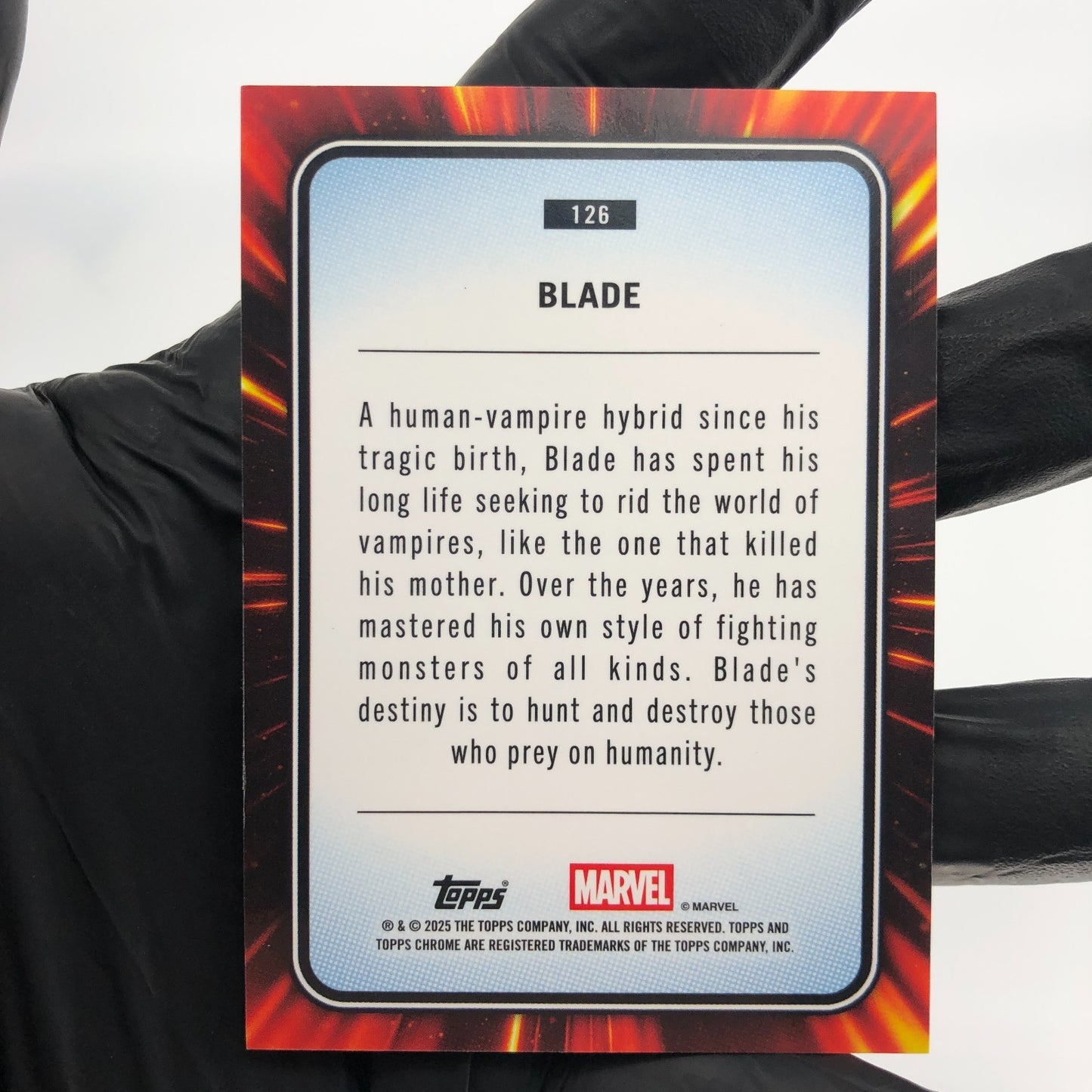 Marvel Card Blade 126 Blue Green Shimmer /199 Topps Chrome 2025 [NM]