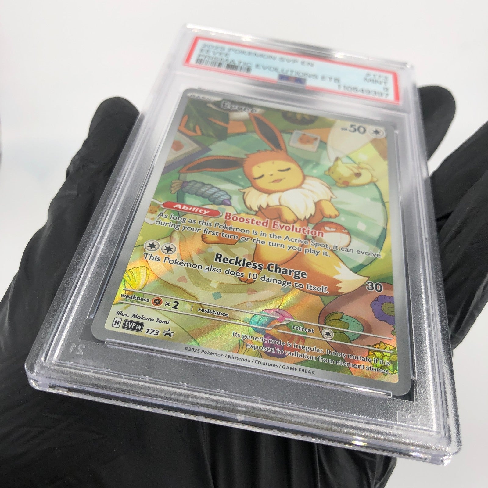 PSA 9 Pokemon Card Eevee 173 AR ETB SVP Promo English Karte [9]