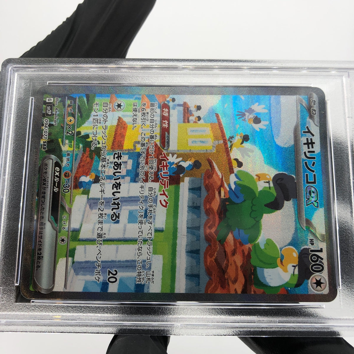 PSA 9 Pokemon Card Squawkabilly Ex 079/071 AR SV2P Japanese Karte [9]