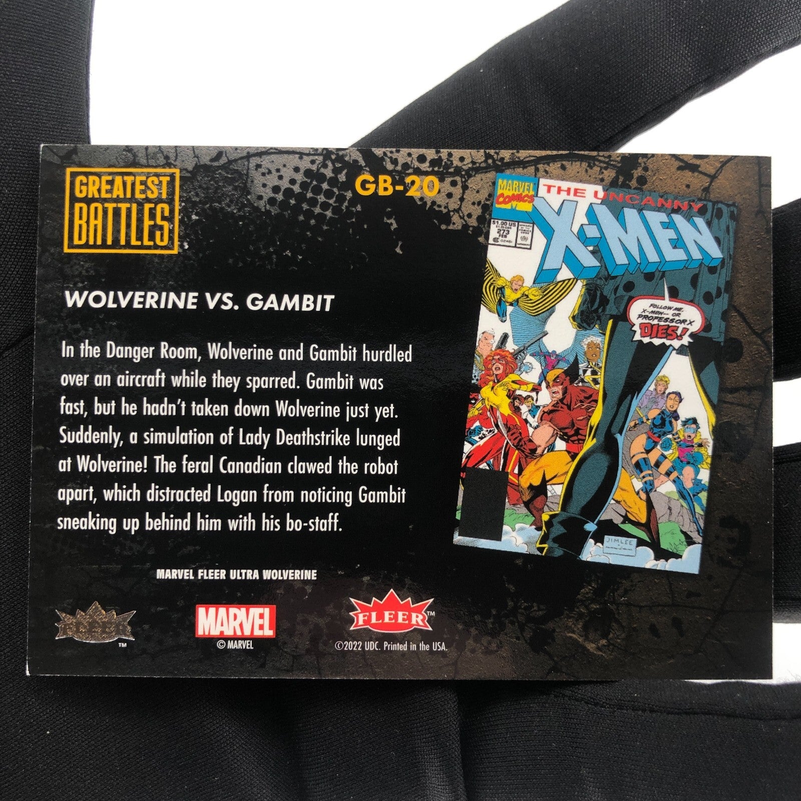 Marvel Card Gambit Vs Greatest Battles GB-20 Fleer Upper Wolverine Ultra[Rank A]
