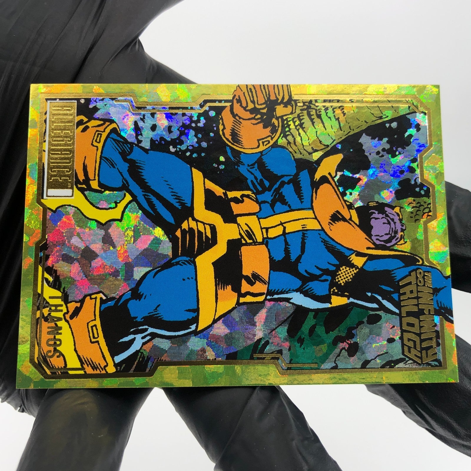 Marvel Card Thanos 1 Yellow Crackle /149 Infinity Allegiance Upper Deck [NM]