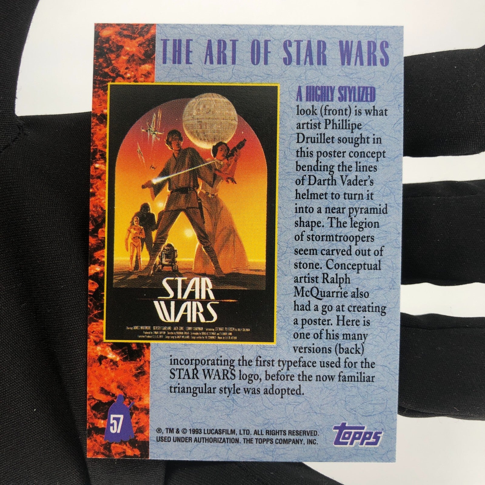 Star Wars Galaxy Card The Art Of 57 Topps Vader 1993 [Rank A]