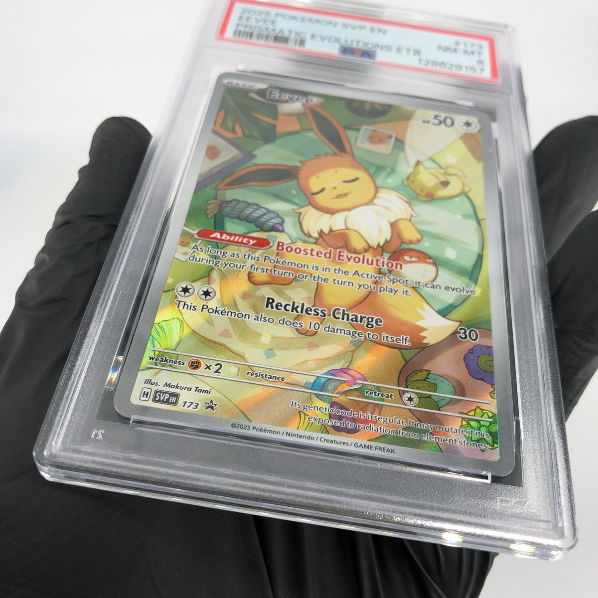 PSA 8 Pokemon Card Eevee 173 SVP Promo ETB English Karte [8]