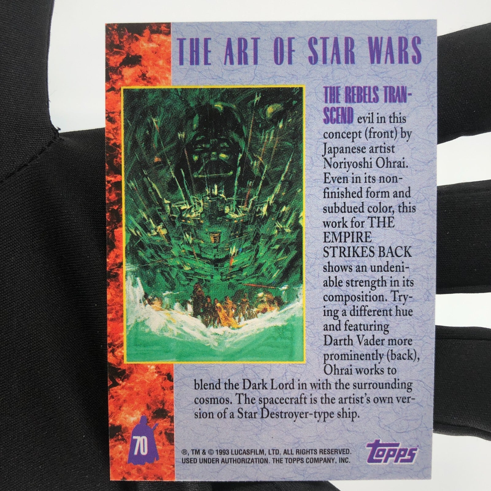 Star Wars Galaxy Card The Art Of 70 Topps Darth Vader 1993 [Rank A]