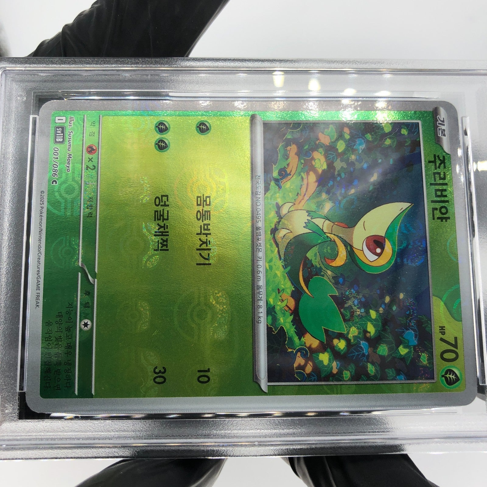 PSA 9 Pokemon Card Snivy 001/086 C Masterball SV11B Korean Karte [9] 2