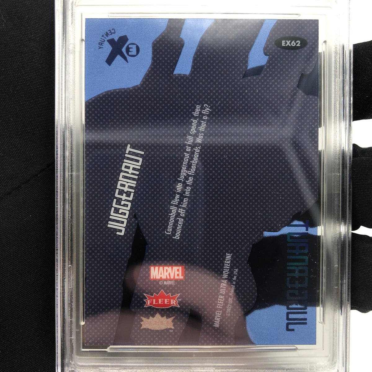 Marvel Card PSA 9 Juggernaut EX62 Blue /62 Century Upper Deck Wolverine [9]