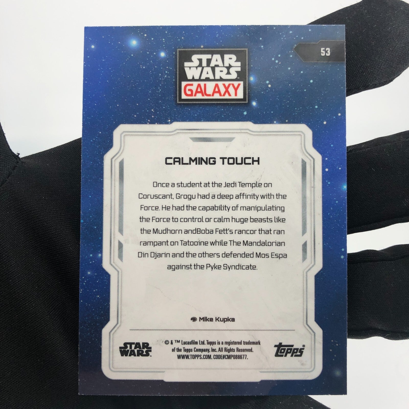 Star Wars Galaxy 2024 Calming Touch Grogu 53 Base Topps Chrome [Rank A]
