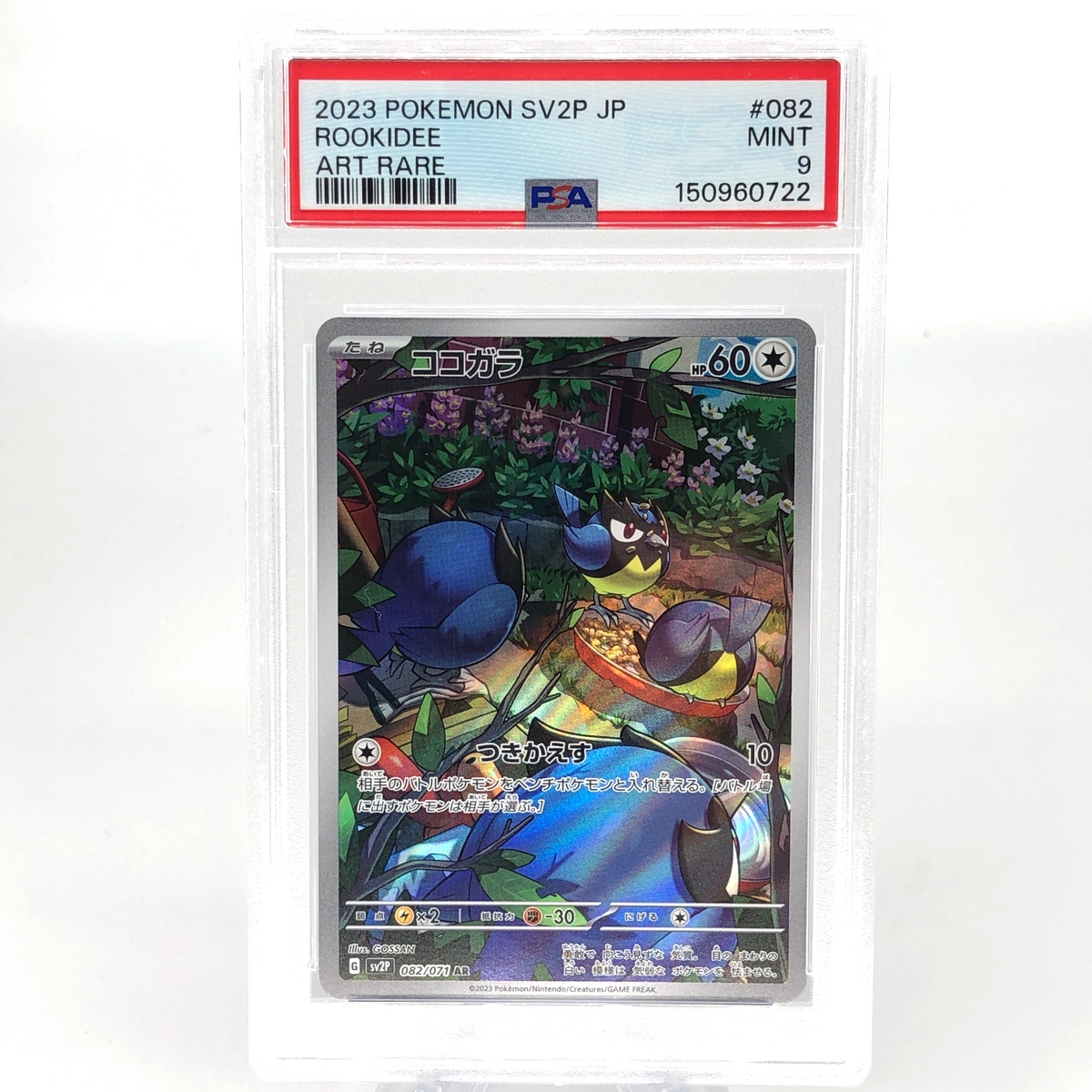 PSA 9 Pokemon Card Rookidee 082/071 AR SV2P Japanese Karte [9] 2