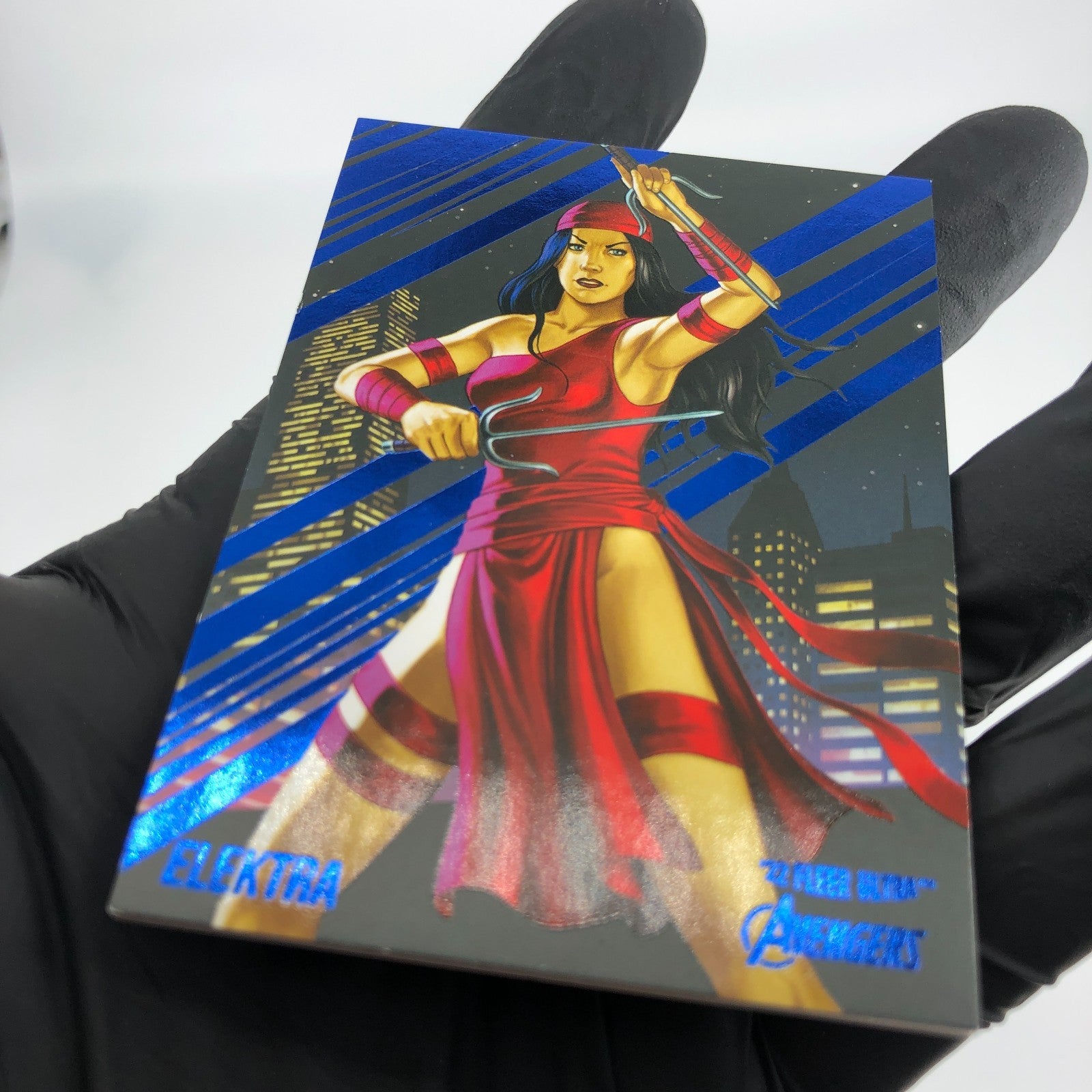 Marvel Card Elektra 20 Blue /360 Fleer Upper Deck Ultra Avengers 2022 [NM]