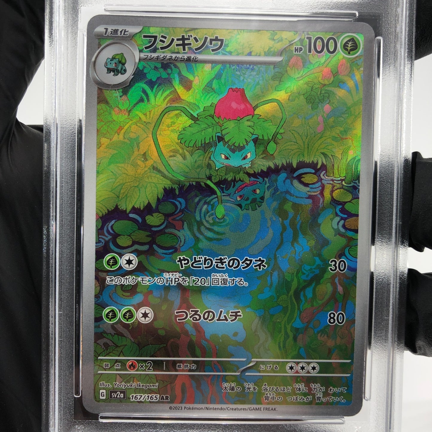 PSA 9 Pokemon Card Ivysaur 167/165 AR SV2a japanese Karte [9] 2