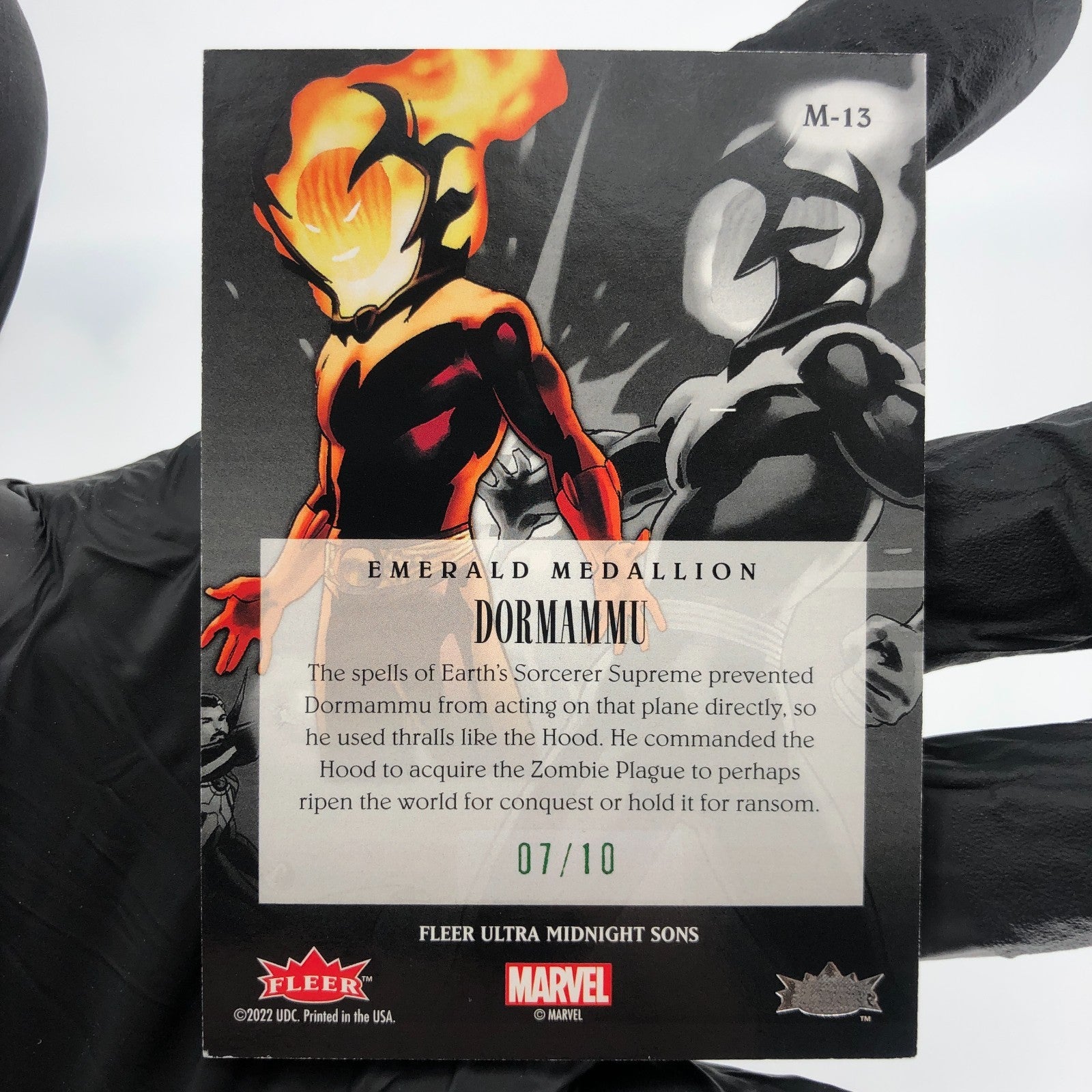 Marvel Card Dormamu M-13 Emerald /10 Midnight Sons 2022 Fleer Upper Deck [NM]