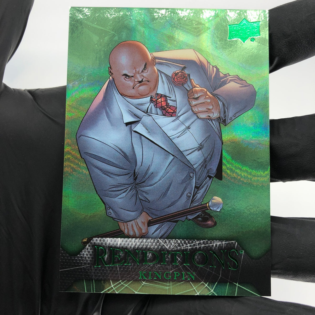 Marvel Card Kingpin 7 Green  /399 Fleer Upper Deck Renditions [NM]