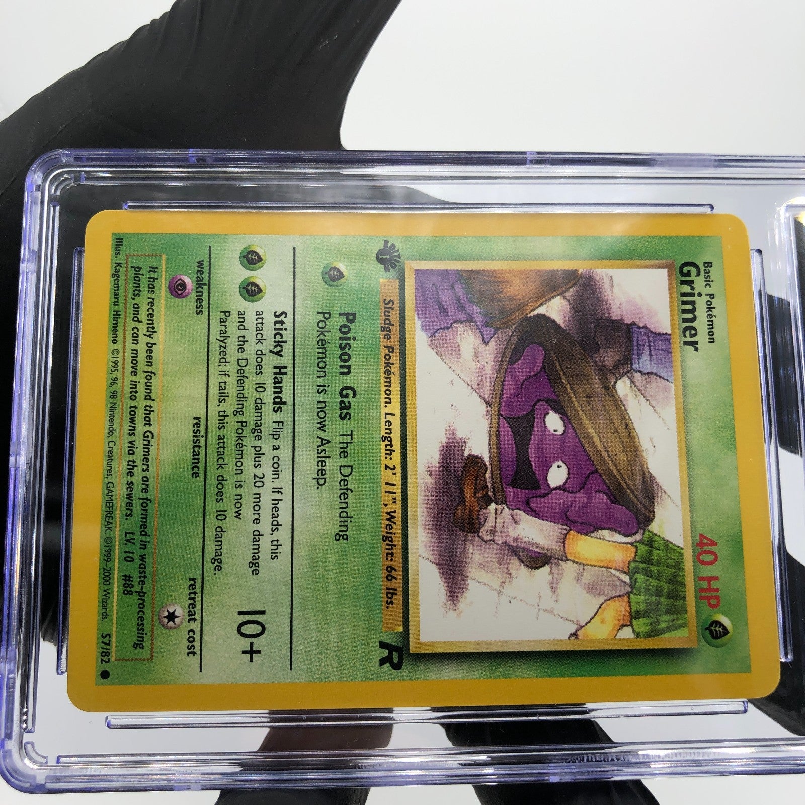 CGC 9 Pokemon Card Grimer 57/82 1.Edition Team Rocket English Karte [9]