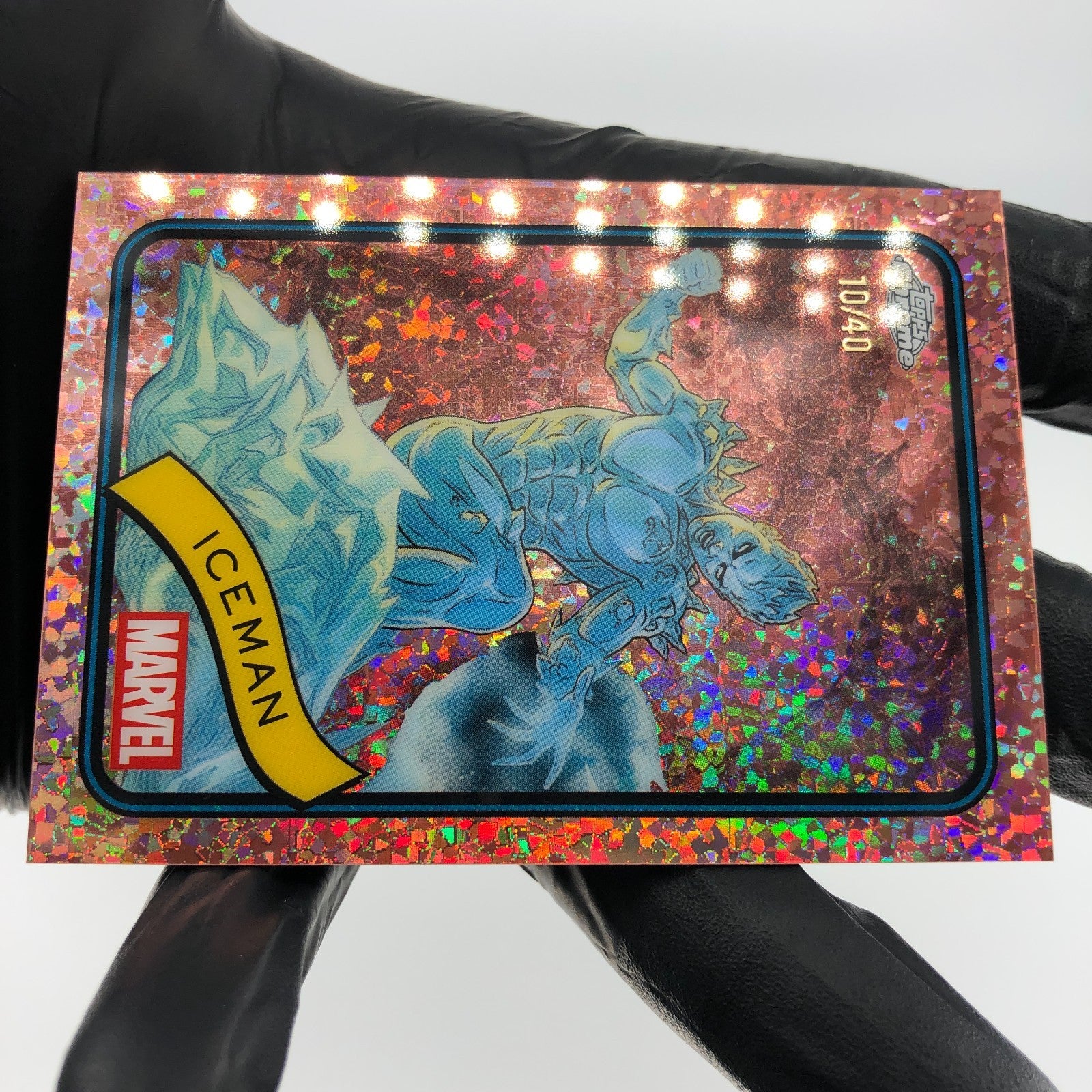 Marvel Card Iceman 179 Rose Gold /40 Mini Diamond Topps Chrome 2025 [NM]