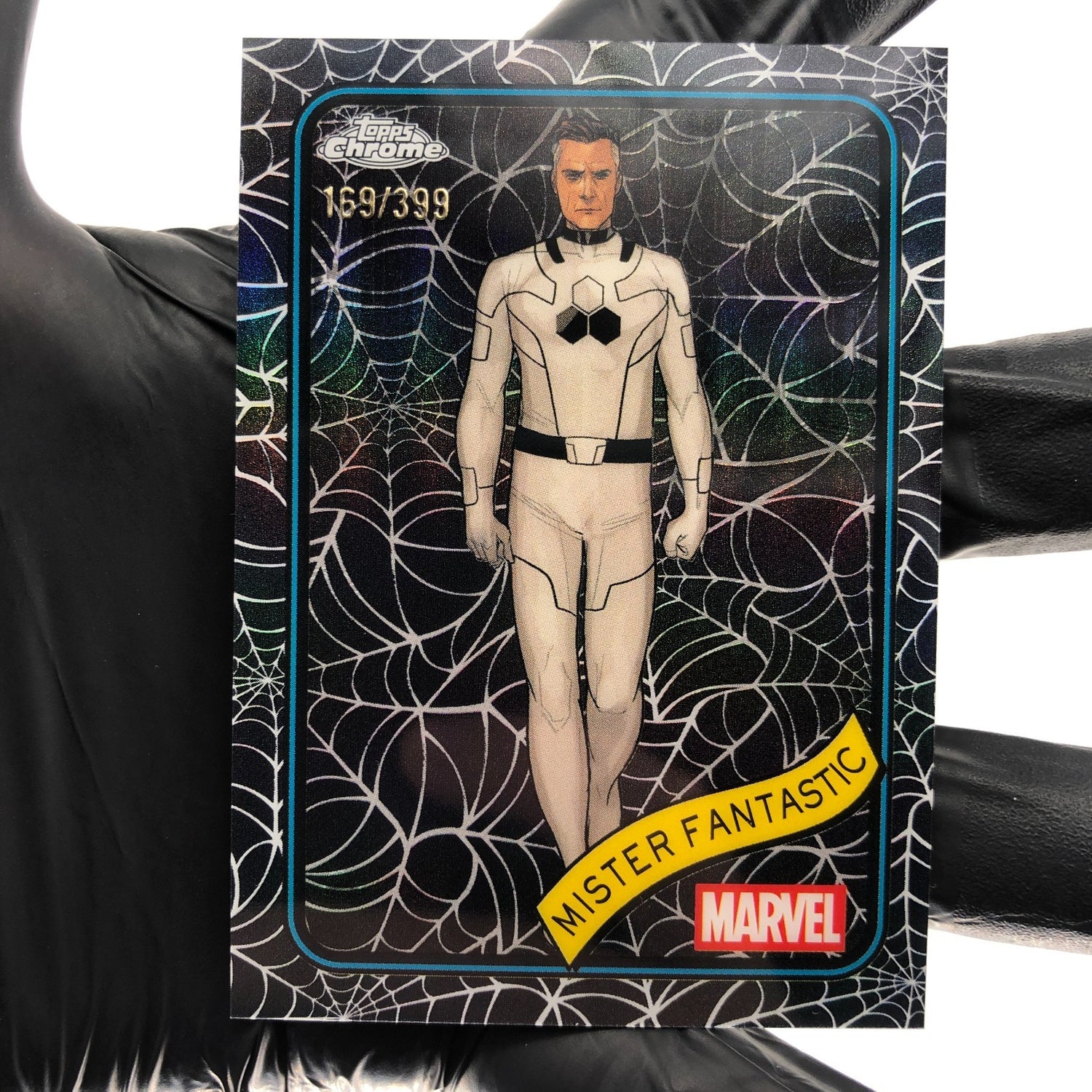 Marvel Card Mister Fantastic 89 Black Web /399 Topps Chrome 2025 [NM]