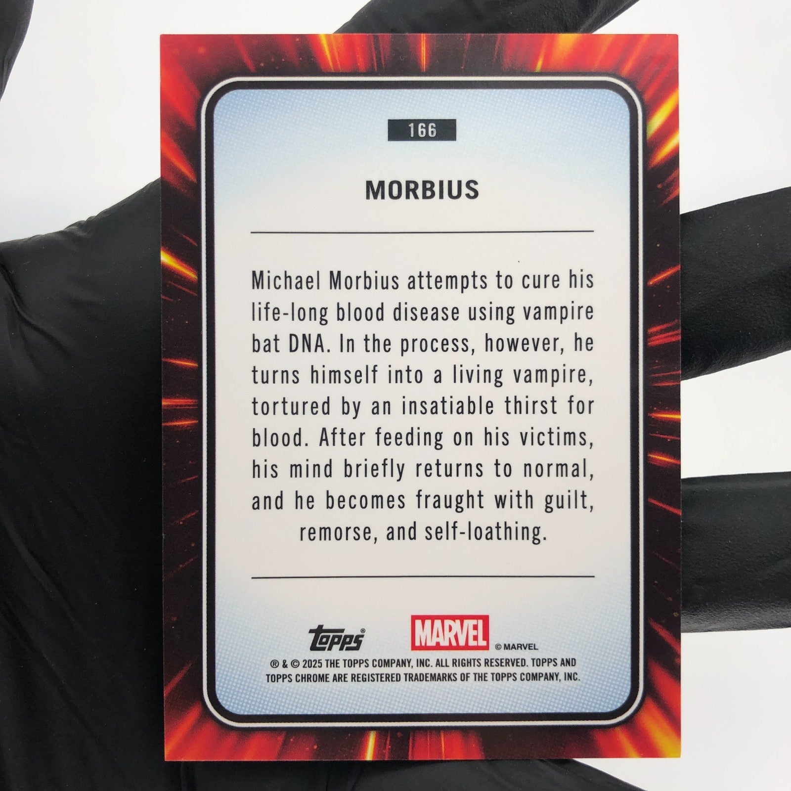 Marvel Card Morbius 166 Black Web /399 Topps Chrome 2025 [NM]