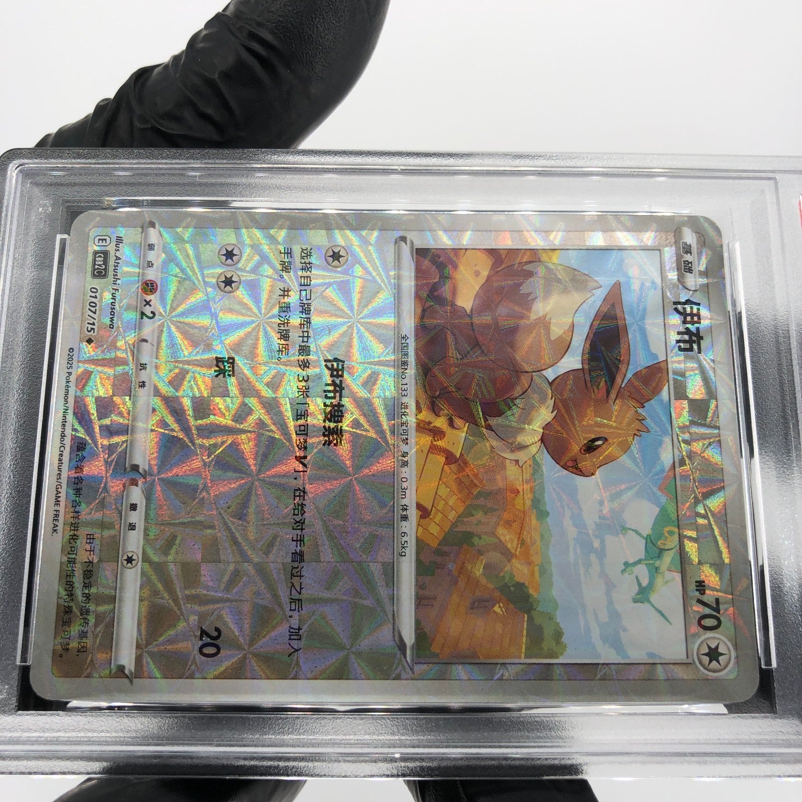PSA 10 Pokemon Card Eevee 0107/15 E Reverse Holo CBB2C Chinese Karte [10]