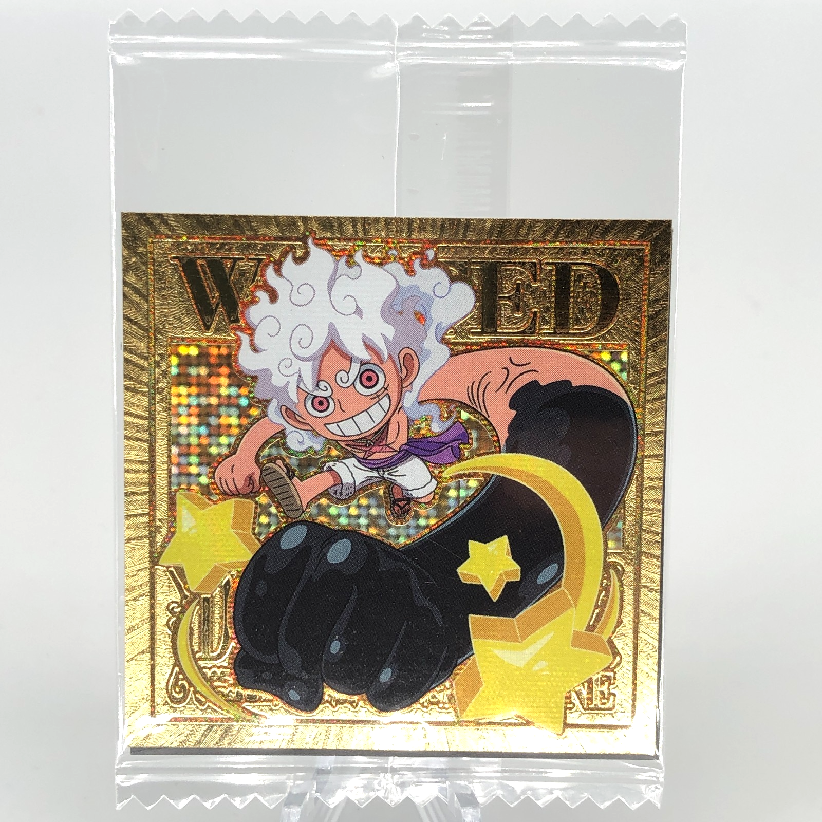 One Piece Luffy Gear 5 SW12-01 SGR Parallel Double Holo Wafer  Japanese [Sealed]
