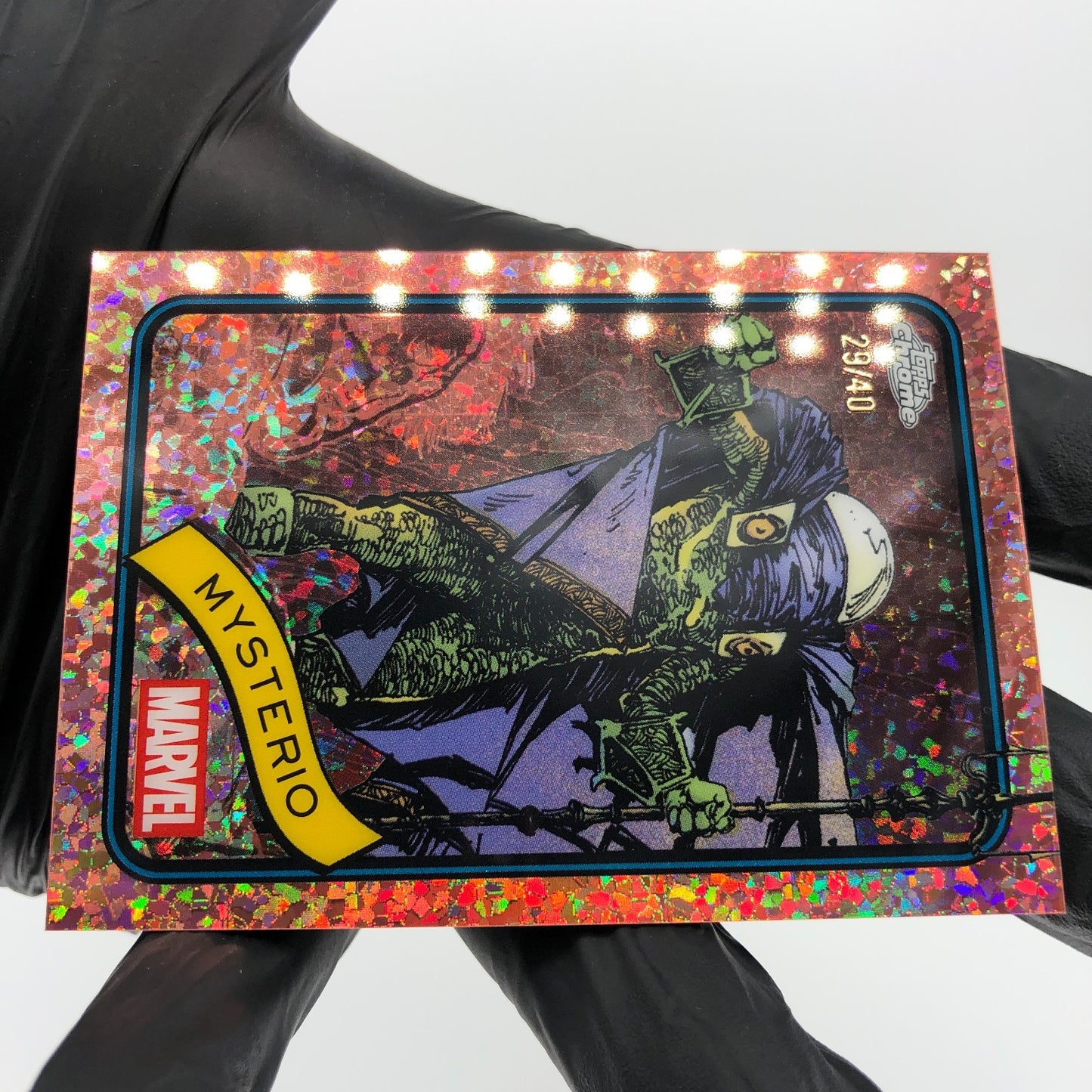 Marvel Card Mysterio 115 Rose Gold /40 Mini Diamond Topps Chrome 2025 [NM]