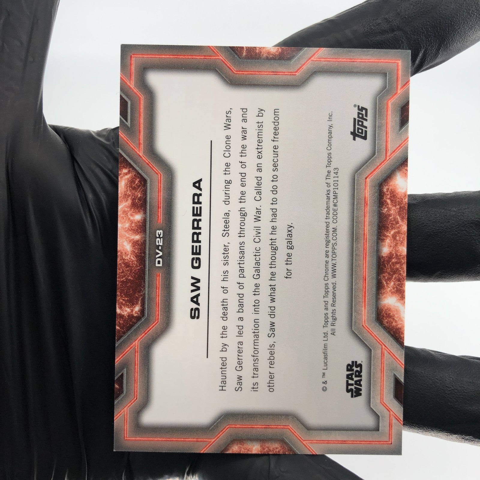 2025 Topps Chrome Star Wars Saw Gerrera DV-23 Duoble Vision Lenticular [NM]