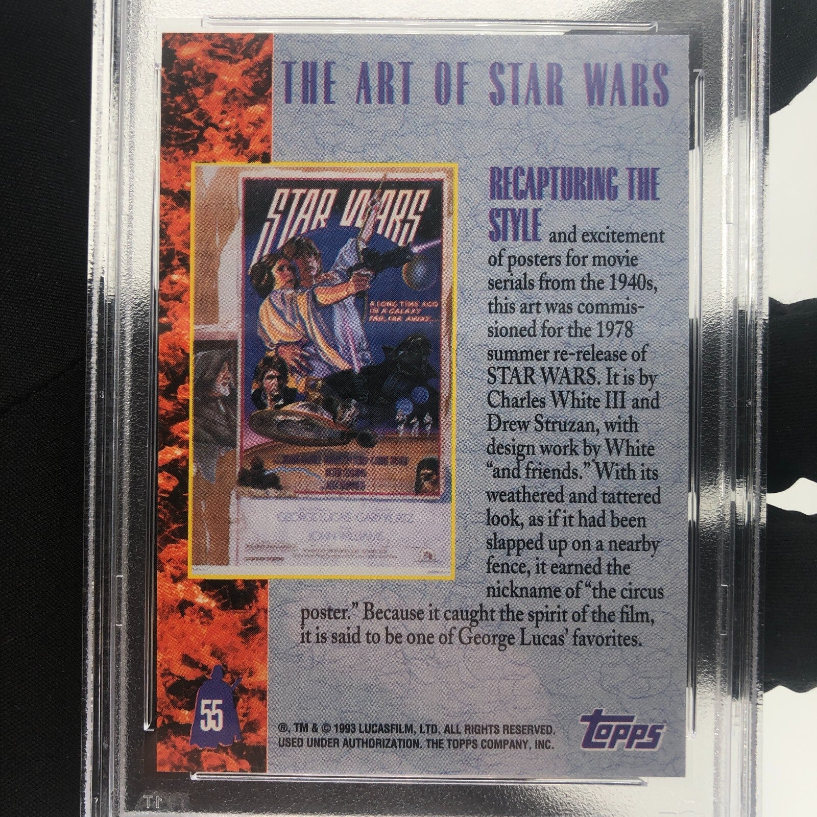 Star Wars PSA 10 Galaxy Card The Art Of 55 Topps Recapturing The Style 1993 [10]