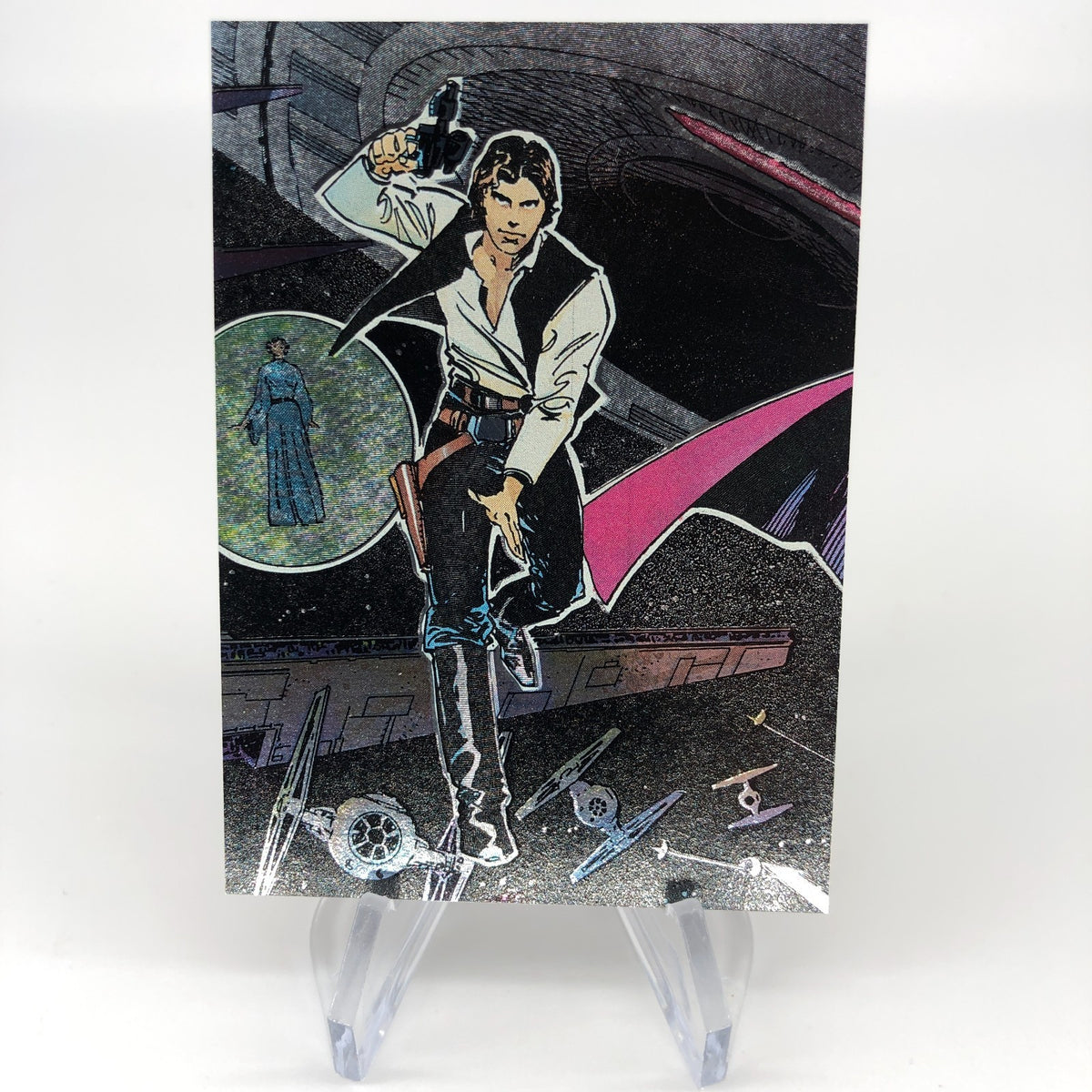 Star Wars Galaxy Card Han Solo 2 of 6 Walter Simonson Etched Foil Topps 1993[NM]