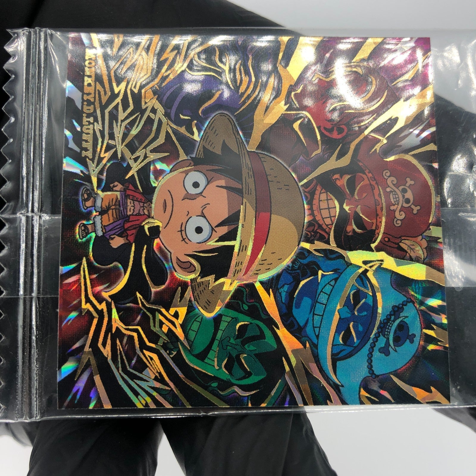 One Piece Monkey D. Luffy SW4-01 SGR Holo Wafer  Japanese [Sealed]