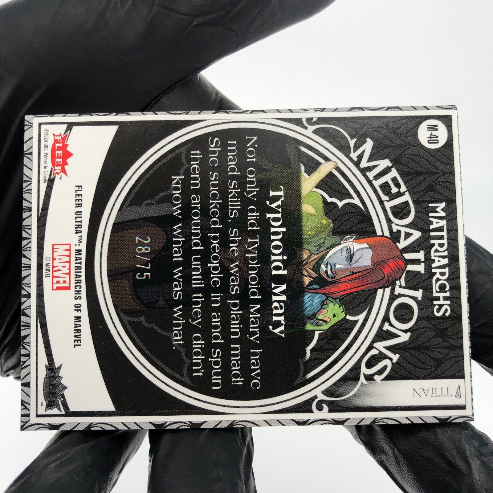 Marvel Card Typhoid Mary M-40 Titan /75 Matriarchs 2024 Fleer Upper Deck [NM]