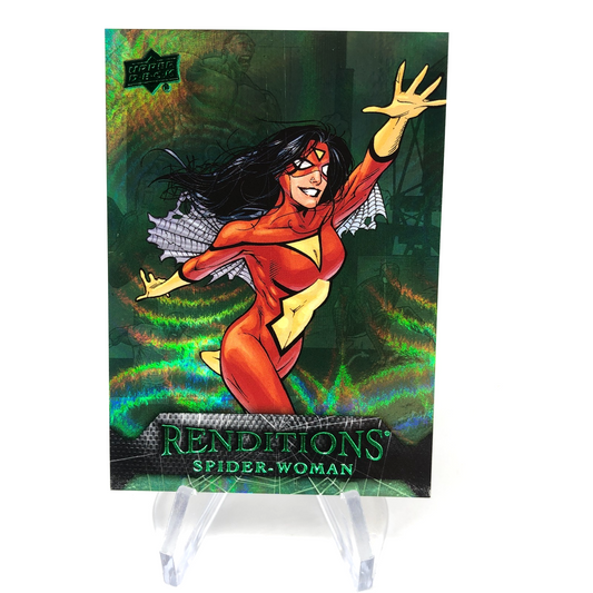 Marvel Card Spider-Woman 73 Green  /399 Fleer Upper Deck Renditions [NM]