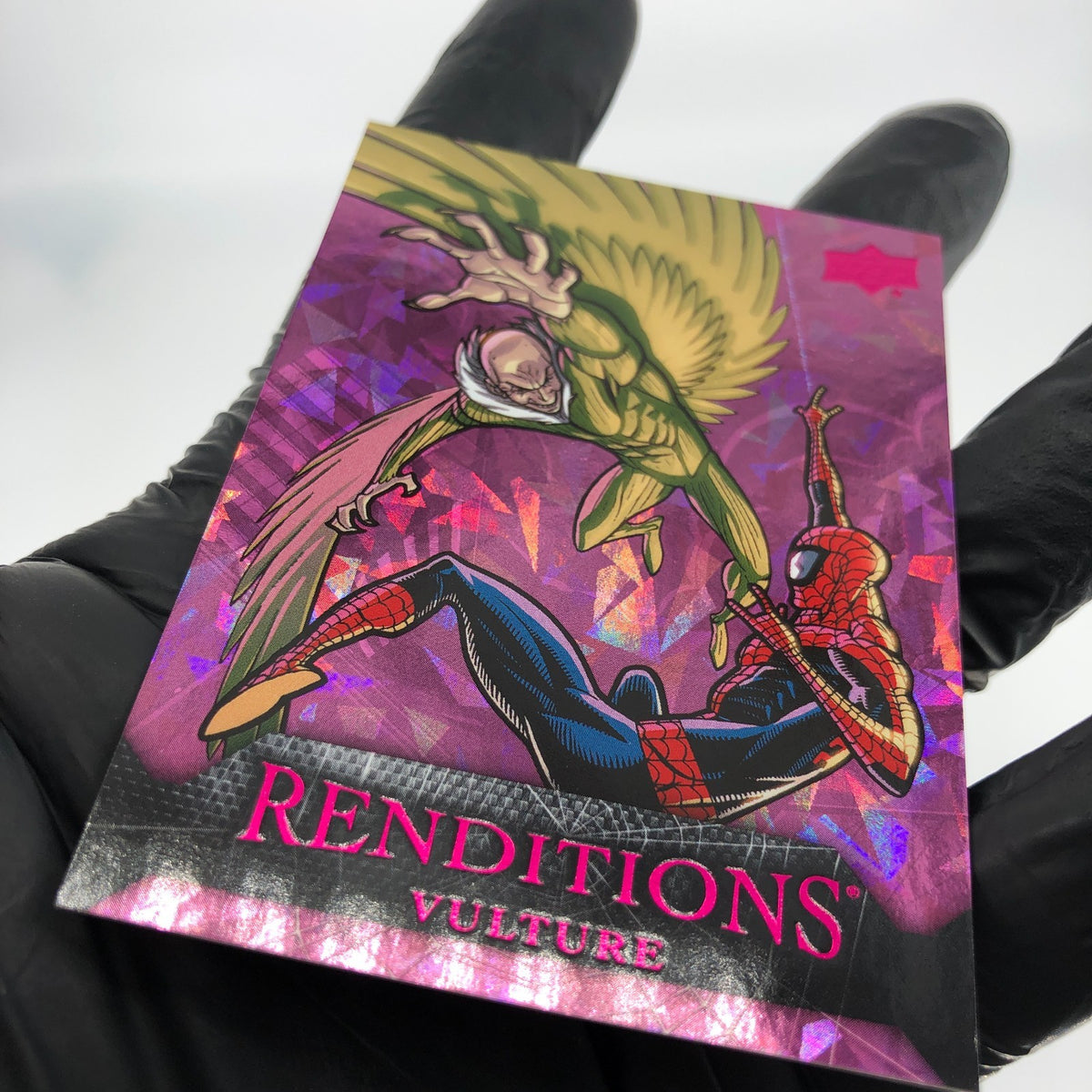 Marvel Card Vulture Spider-Man 14 Pink /199 Fleer Upper Deck Renditions [NM]