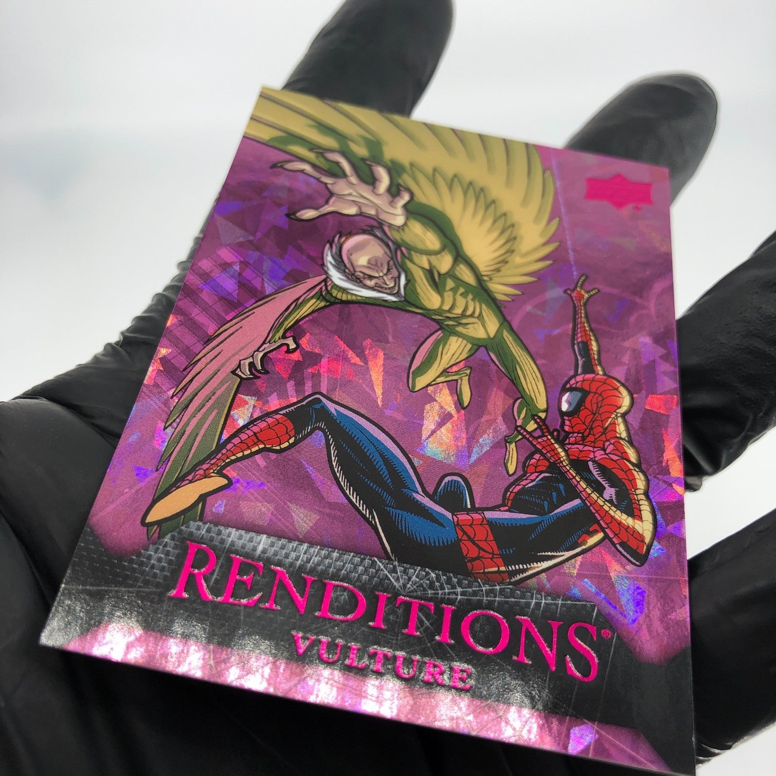 Marvel Card Vulture Spider-Man 14 Pink /199 Fleer Upper Deck Renditions [NM]