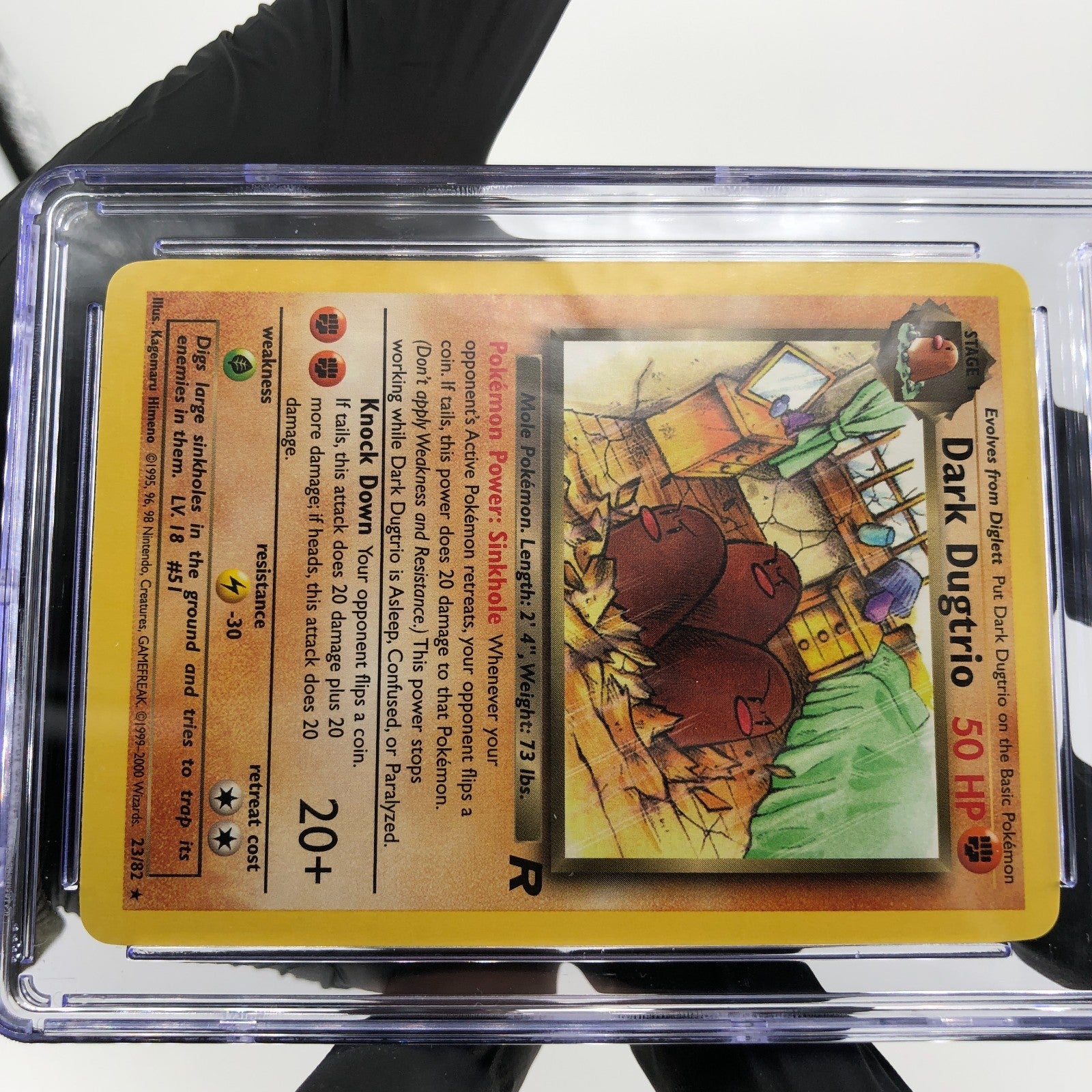 CGC 9.5 Pokemon Card Dark Dugtrio 23/82 Team Rocket 2000 English Karte [9.5]