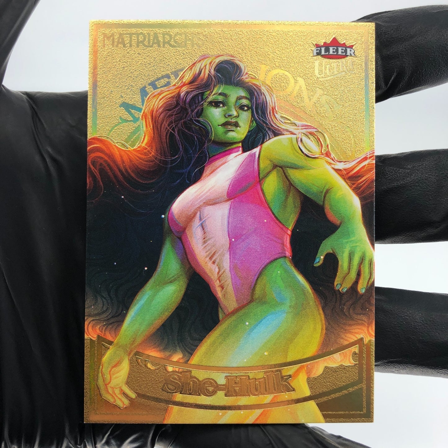 Marvel Card She Hulk M-5 Gold /200 Matriarchs 2024 Fleer Upper Deck [NM]