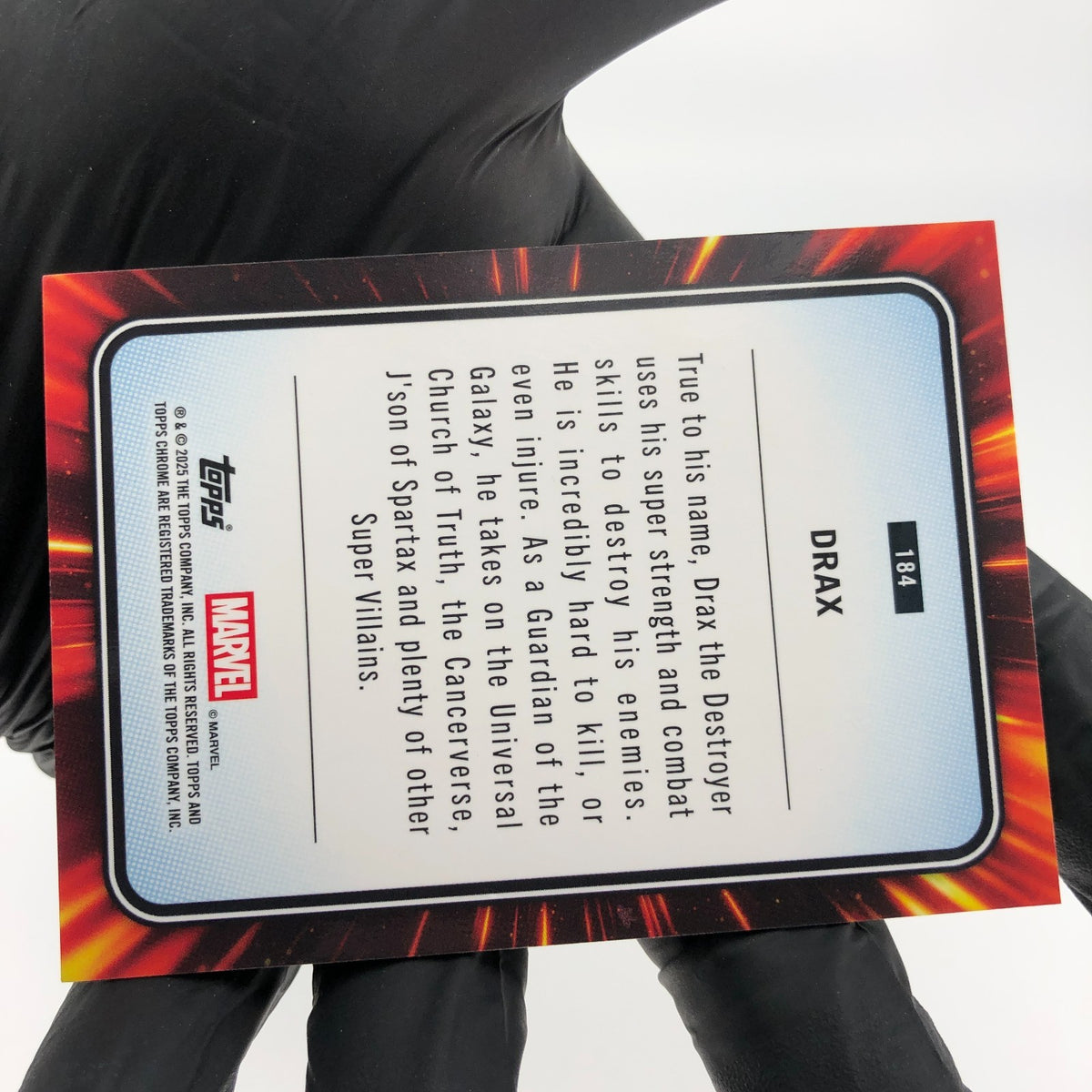 Marvel Card Drax 184 Yellow Lava Refractor Topps Chrome 2025 [NM] 2
