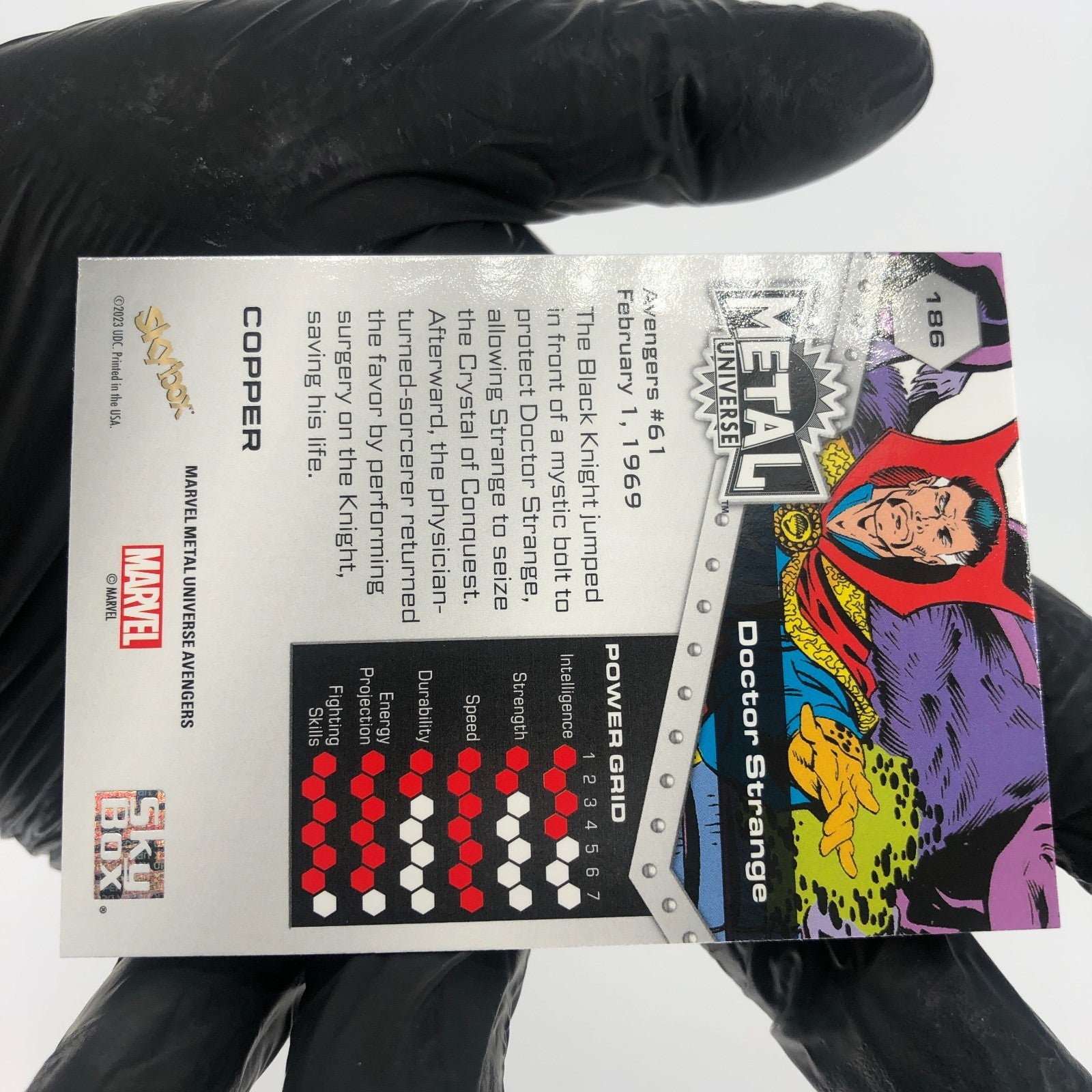Marvel Card Doctor Strange 186 Copper Metal Upper Deck Universe [NM]