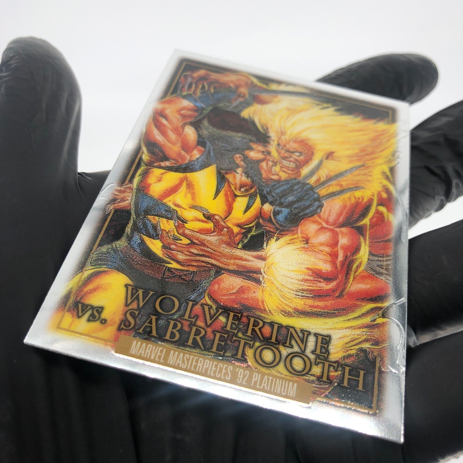 Marvel Card Wolverine Vs Sabertooth BS-3 Fleer Upper Deck Masterpieces 92 [NM]