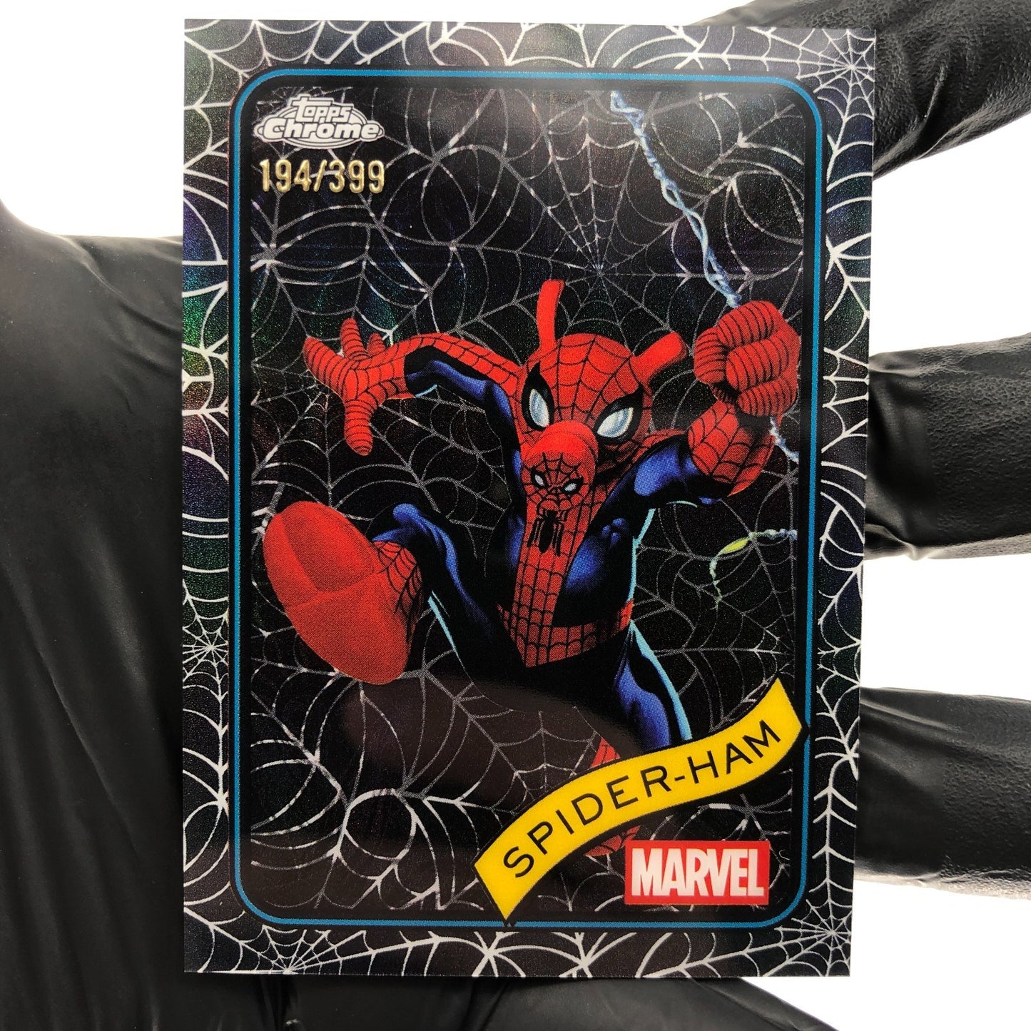 Marvel Card Spider-Ham 142 Black Web /399 Topps Chrome 2025 [NM]