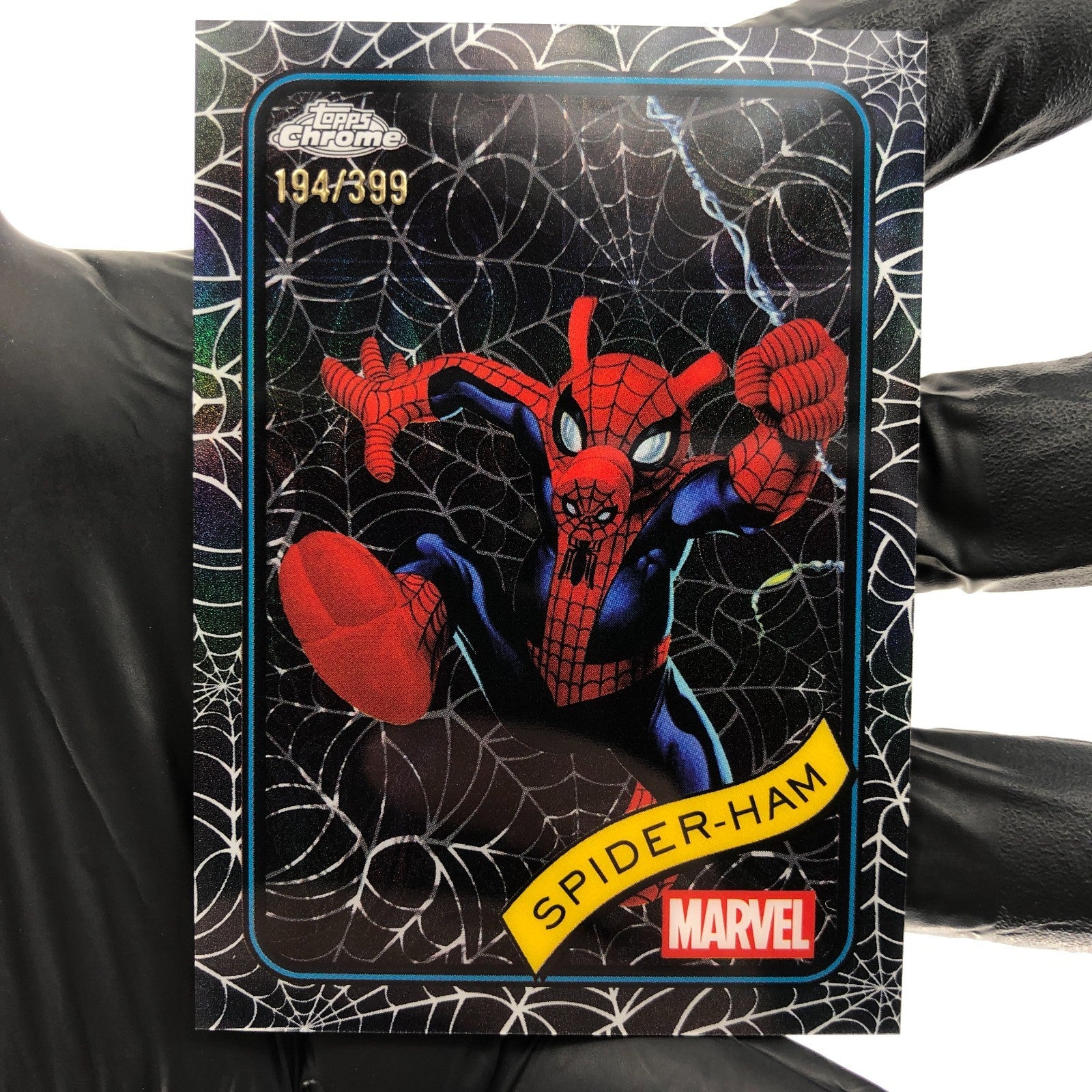 Marvel Card Spider-Ham 142 Black Web /399 Topps Chrome 2025 [NM]