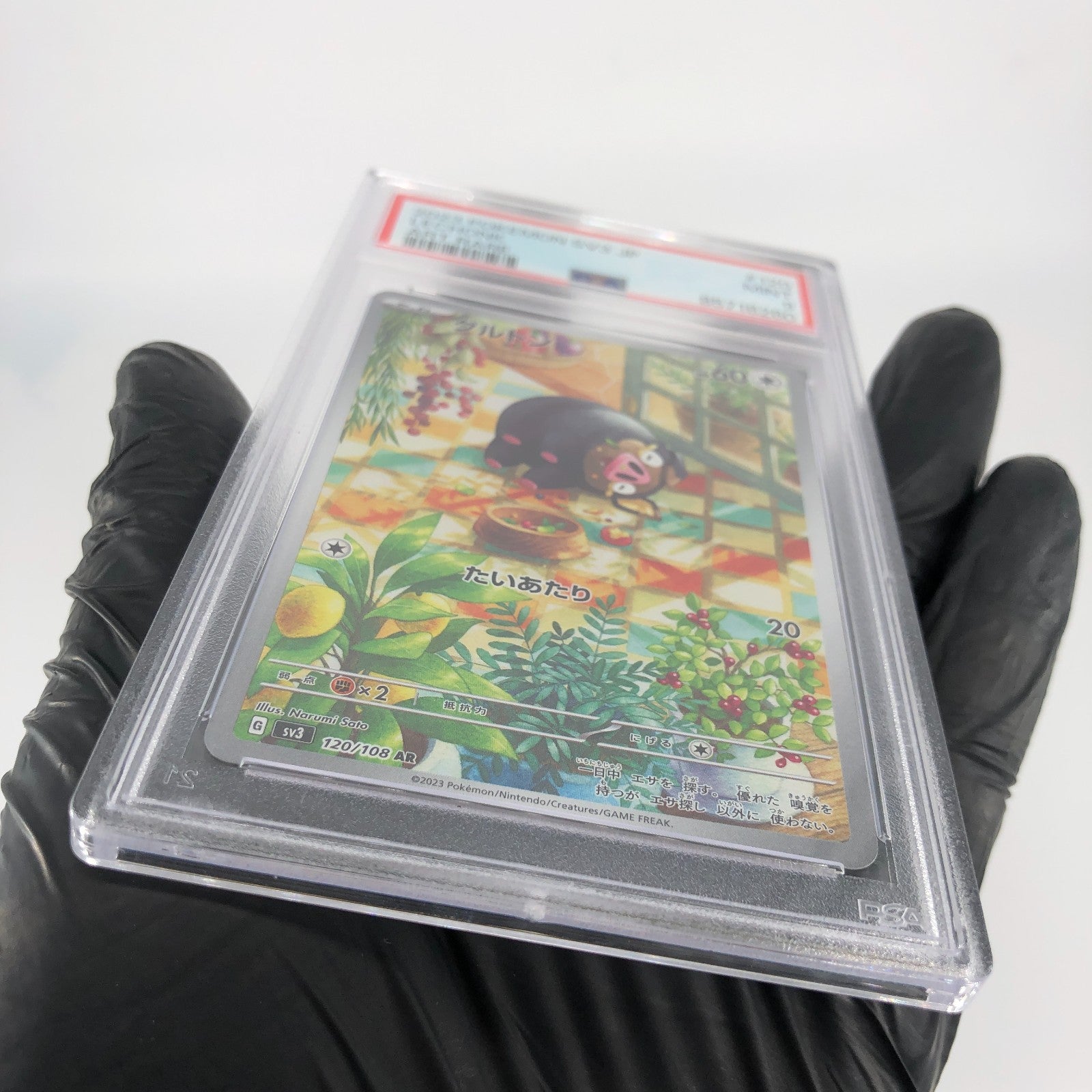 PSA 9 Pokemon Card Lechonk 120/108 AR SV3 Japanese Karte [9]